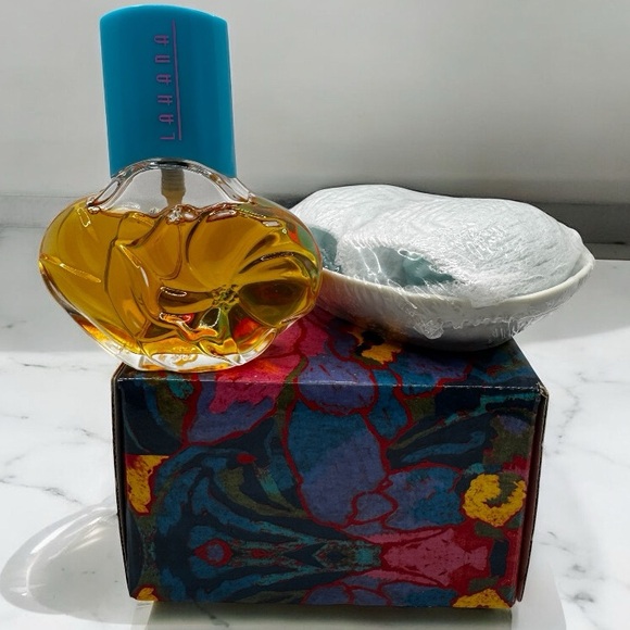 Vintage 1992‎ Avon Lahana Cologne Spray Soap Dish Gift Set 1.5 fl oz - Picture 1 of 9
